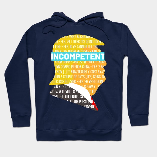 Incompe-TRUMP - Trump Covid19 Failure Hoodie by DRDESIGNS